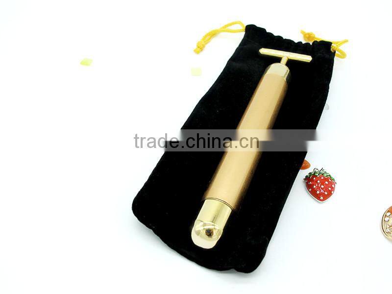 Mamufacturer hot seller Beauty Bar 24k Golden Pulse Facial Massager
