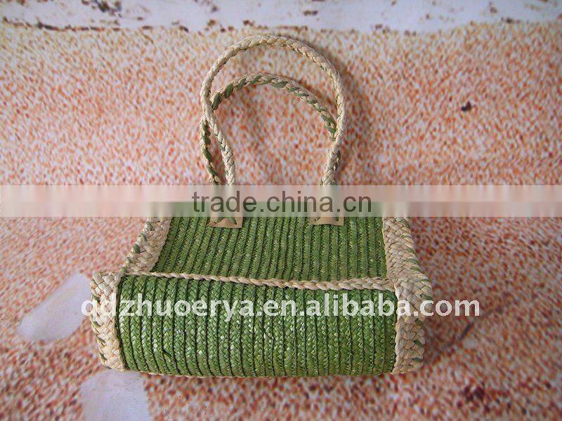 women wheat straw bag with cotton