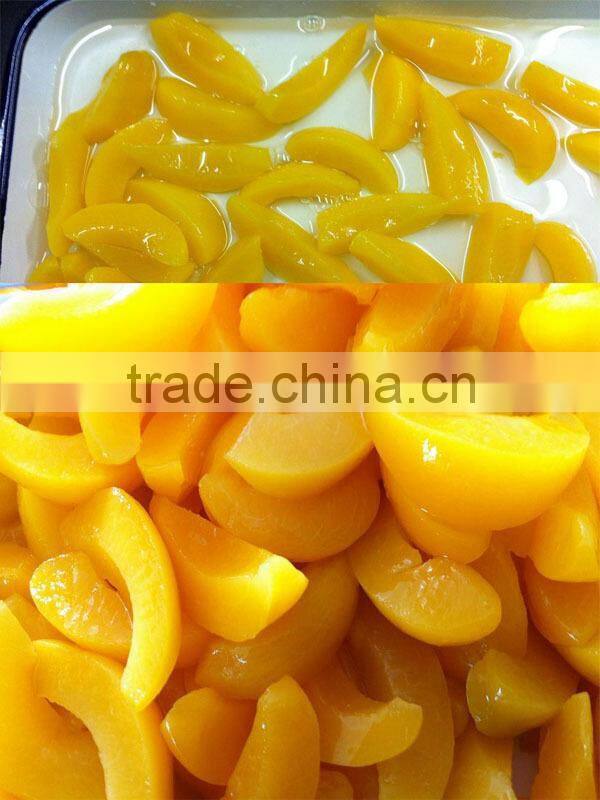 canned fruit food yellow peach halves in syrup