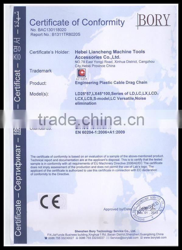 automatic machine nylon cable chain