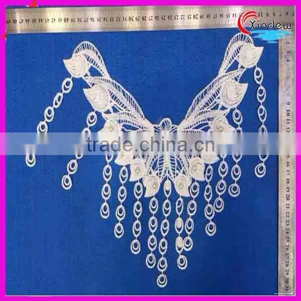 white collar lace with fringe