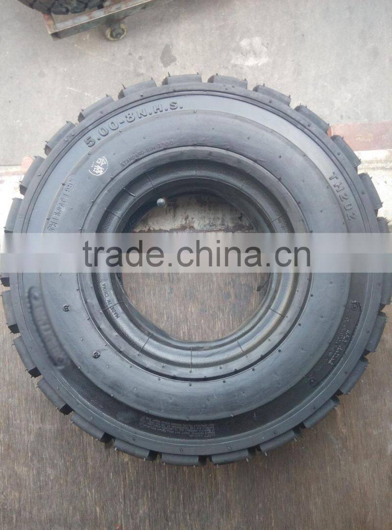 China factory Bias tyre industrial forklift tire 5.00x8