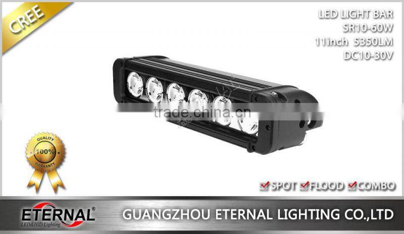 60W 11inch farm agriculture vehicles heavy duty truck trailer mining crane truck driving spot working flood led light bar