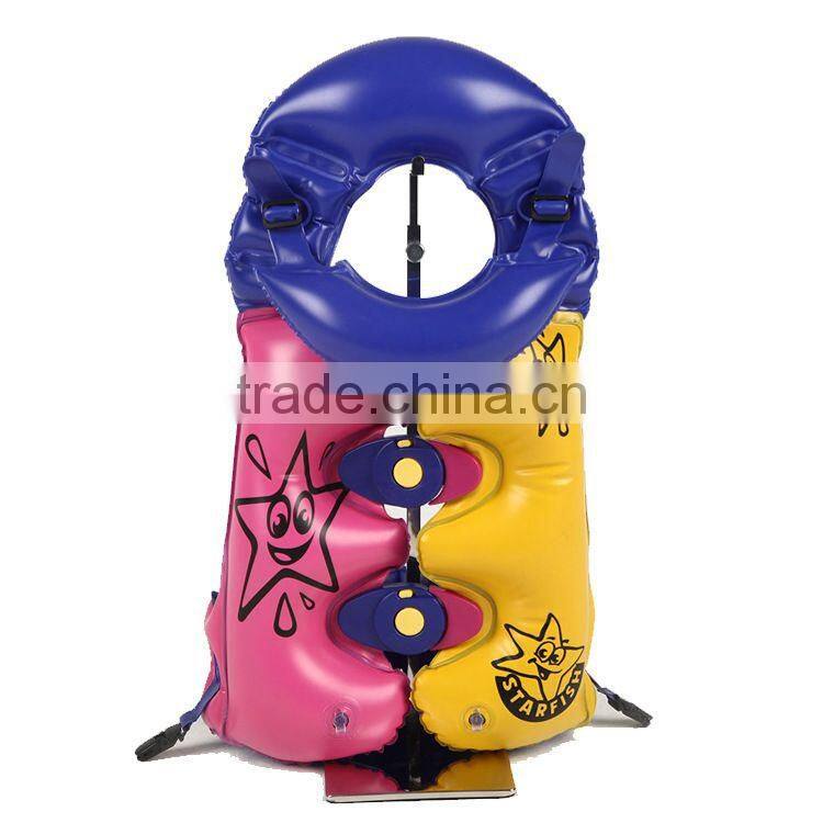 Inflatable pvc pvc swim vest for kids.OEM orders are welcome.
