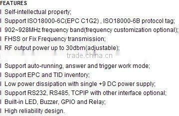 HYB804 4 Antenna uhf laundry management reader UHF Reader&Writer uhf cattle reader