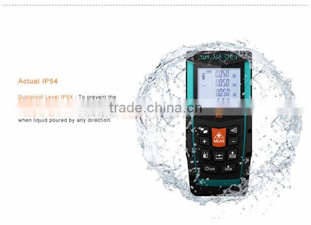 Mileseey 100m Handheld Laser Distance Meter Digital Laser Range Finder Laser Range Meter Laser Tape Measure X6