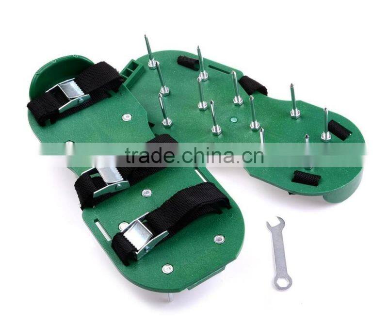 Lawn Aerator Shoes w/Metal Buckles and 3 Straps Lawn Aerator Sandals, Turf Aerating Shoes