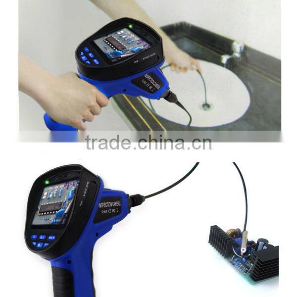 Industrial 3.5inch LCD 5.5mm Camera Video Inspection 6 LED Endoscope Sound Recording Borescope 1M cable Snakescope