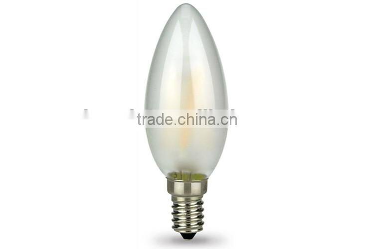 B35 filament 350lm 4w incandescent 30w E14 frosted candle light bulb with CE