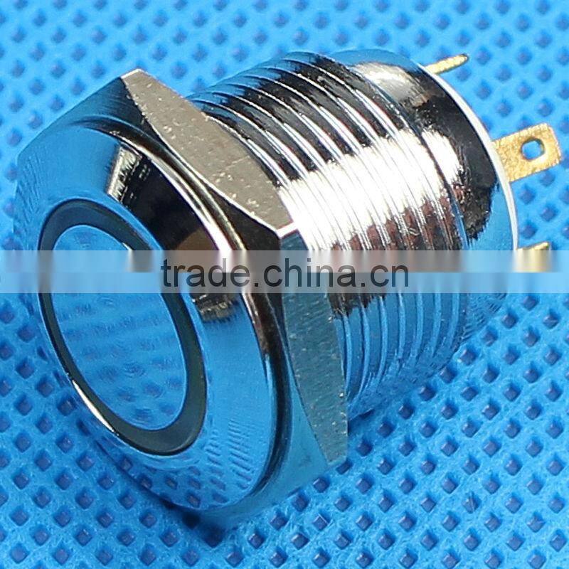16mm ring led 12v illuminated switch