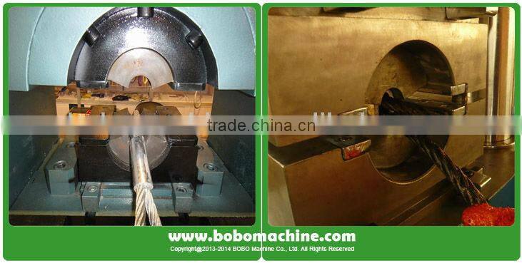 Hydraulic steel cable swaging machine