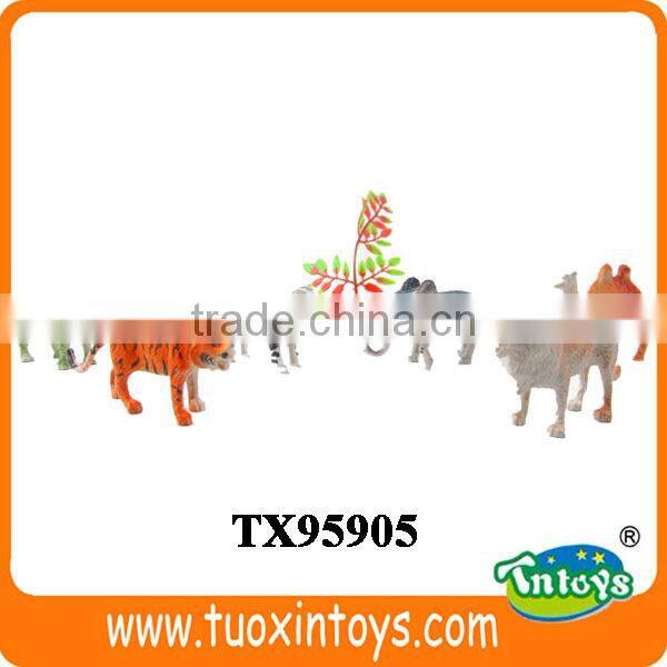 soft plastic farm animal toy, plastic jungle animal wild animal toys