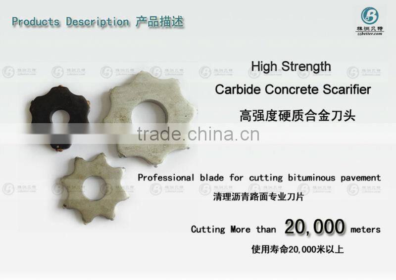 6 point carbide tip scarifier cutter