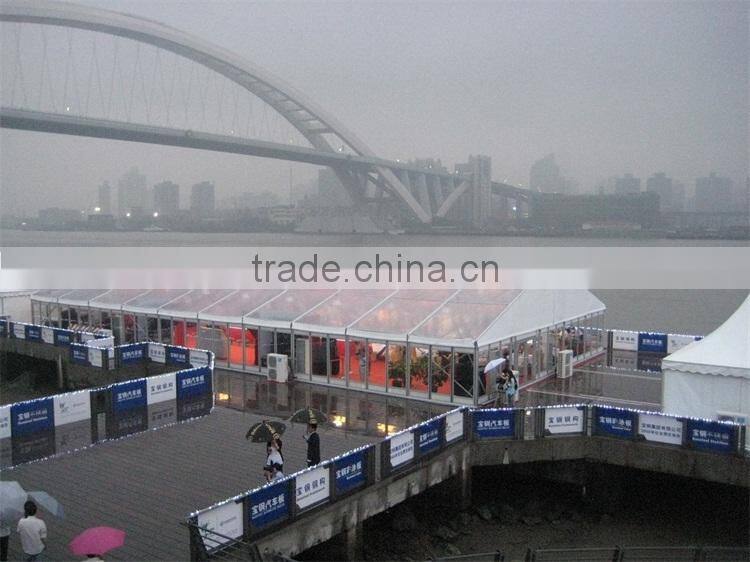 clear roof crystal tent with wedding party decorations