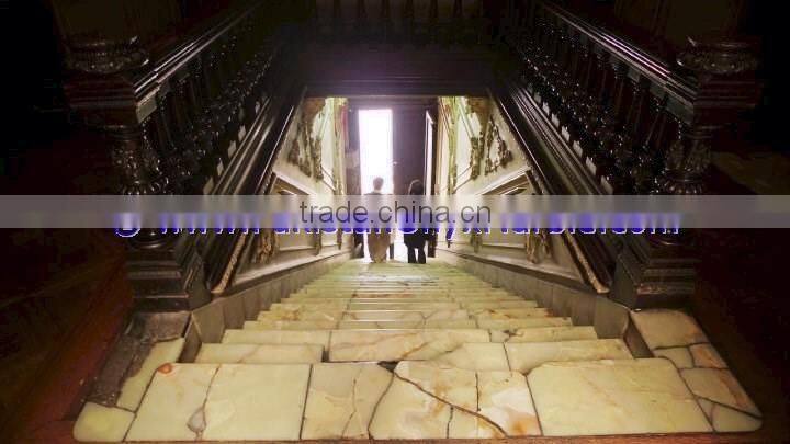 NATURAL COLOR UNIQUE DESIGN ONYX STAIR STEPS ONYX TREADS AND RISERS COLLECTION