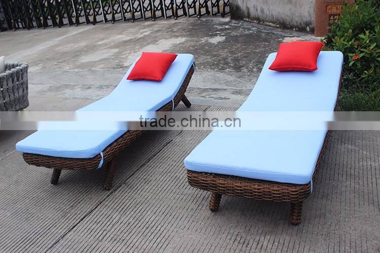 Wicker Furniture Patio Chaise Lounger