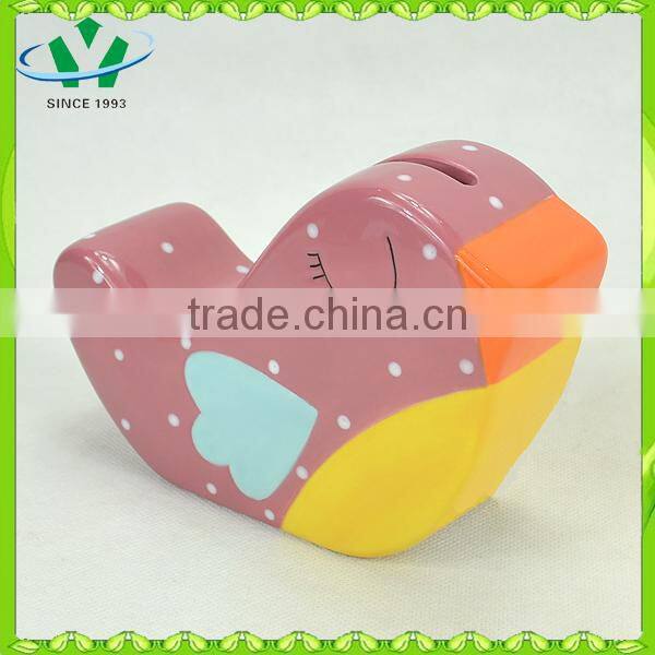 Promotional piggy bank that counts money