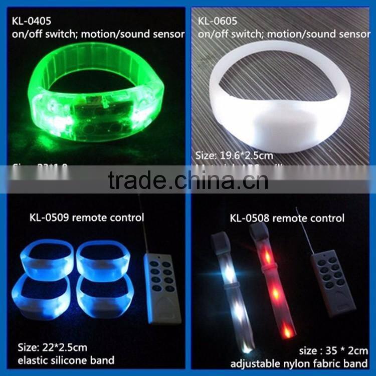 concert use flashing led silicon wristbands bracelets