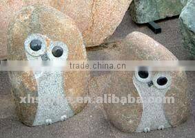 Garden and indoor decor handmade river stone owl sculptures