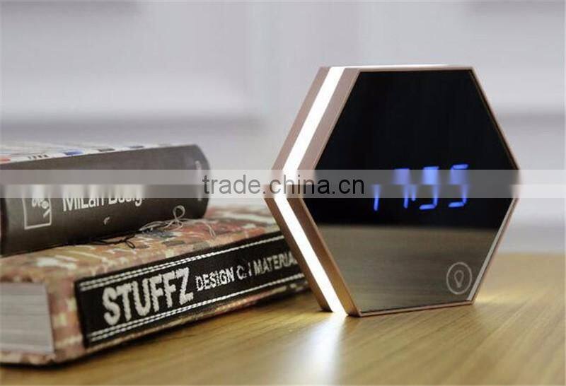 Mirror alarm clock Multi function image digital alarm clock Thermometer alarm clock LED mirror Nightlight clock