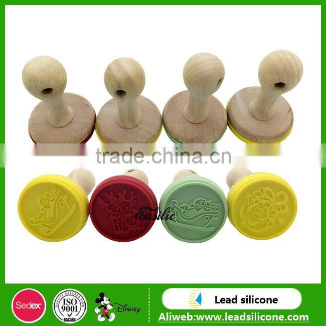Promotion product silicone cookie stampers with candy colors