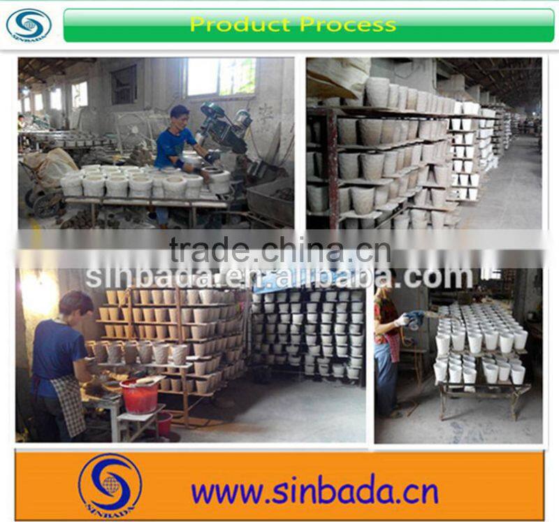 Ceramic Black Flower Pots With Handle Wholesale