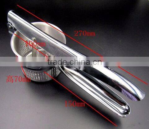 cy281 Practical Manual Press Mashed 430 Stainless Steel Potato Masher Ricer Puree Vegetable Fruit Juicer