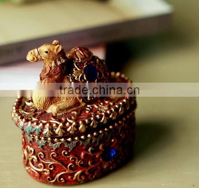 Indian gem resin camel cheap animal trinket box