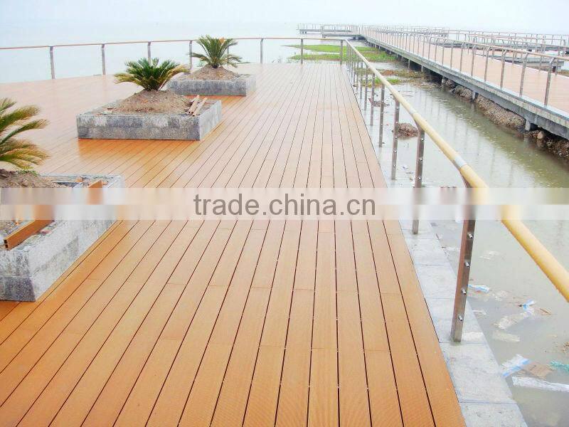 beautiful,popular.hot! moistureproof,anti-skidding WPC lake decking floor