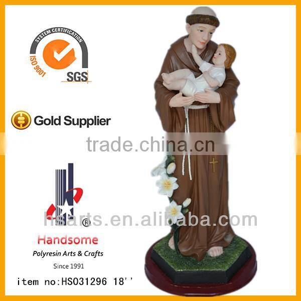 18'' St Anthony,resin st.anthony,st.anthony and child statue