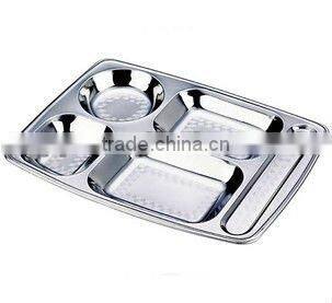 stainless steel fast food dinner plate