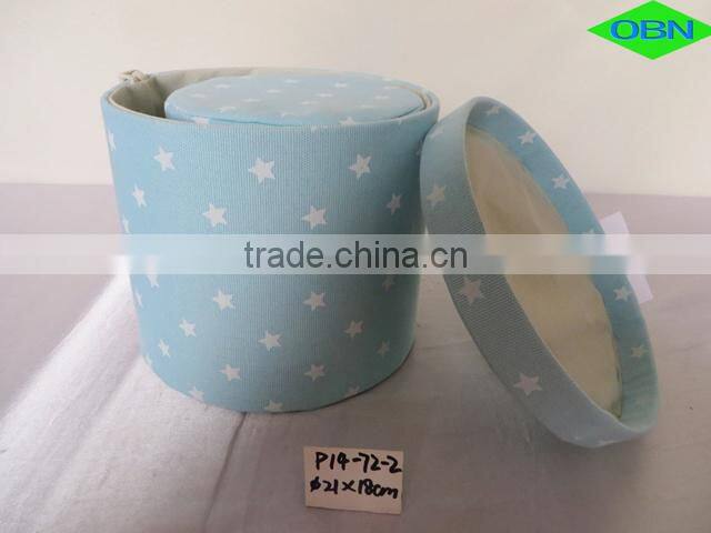 wholesale Colored unique canvas laundry basket round cloth box