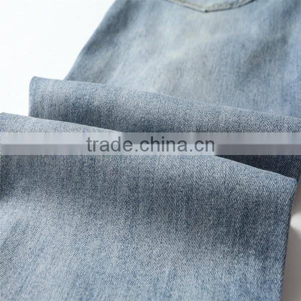 Korea style men ripped jeans washed ankle destroyed pants