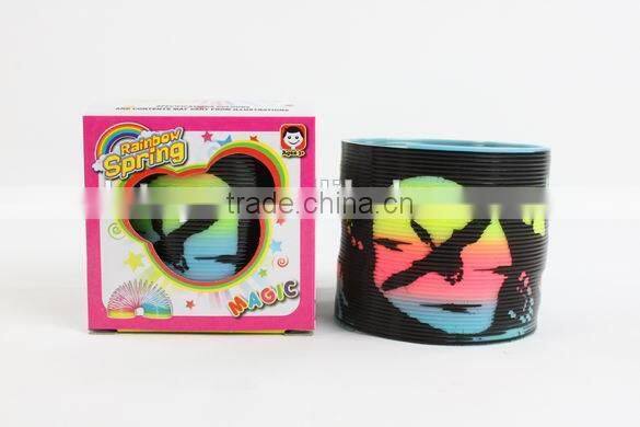 plastic magic rainbow spring toys/hot sale rainbow circle
