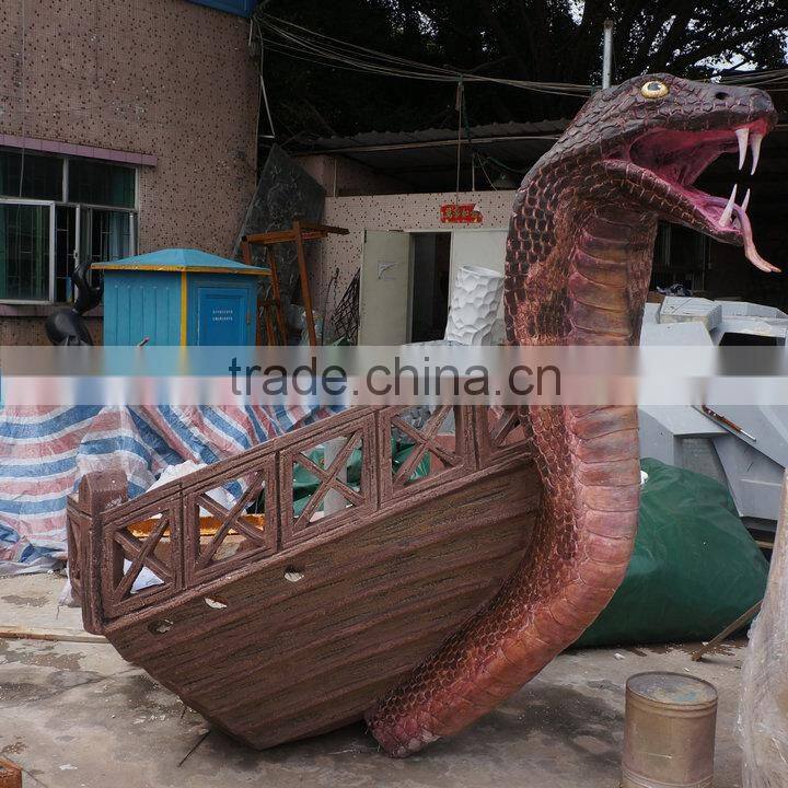 Zoo or playground park giant snake sculpture decoration