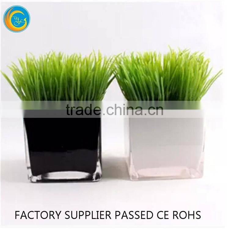 Square vintage glass vases wholesale for homedecoration