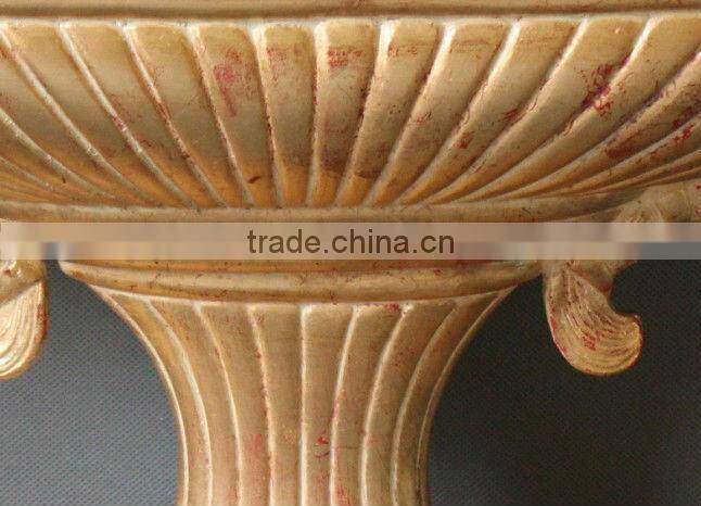 Hand carved polyresin decorative fruit bowl/vase