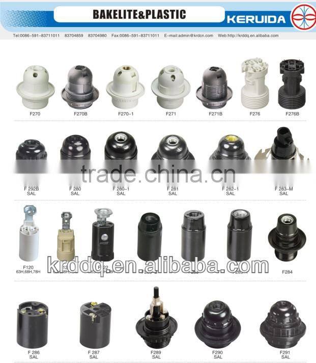 black bakelite screw type E27 lampholder
