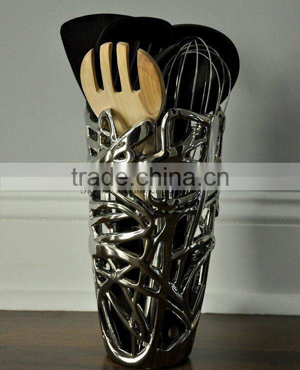 Modern flowers for decoration metal vase for wedding