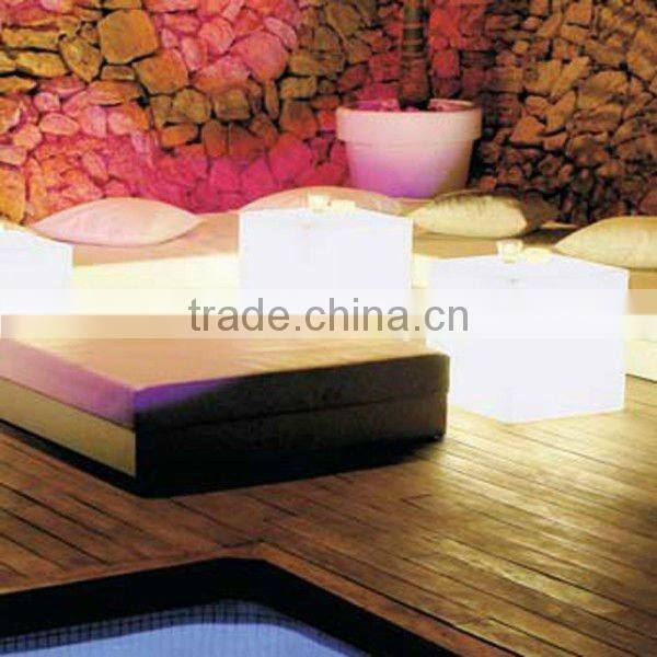 waterproof colorful LED garden square chair