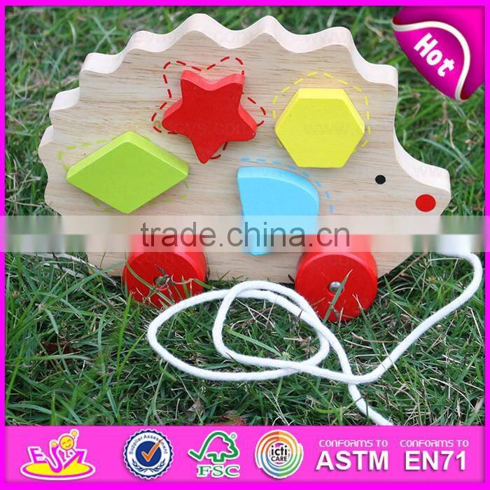 2016 hot sale baby wooden snail toy, most popular kids wooden snail toy W05B155