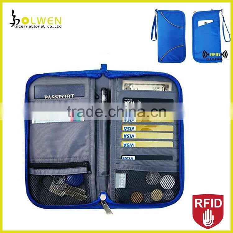 RFID security travel wallet/passport holder