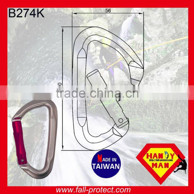 23KN For Rescue Bent Gate Rock Climbing Carabiner Made Of Aluminum
