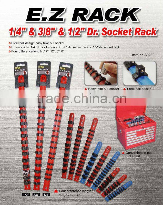 E.Z RACK 1/4" & 3/8" & 1/2" Dr. Socket Rack