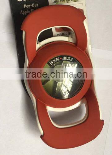 2017 new apple cutter with cover fruit slicer with cover apple corner with TPR protector