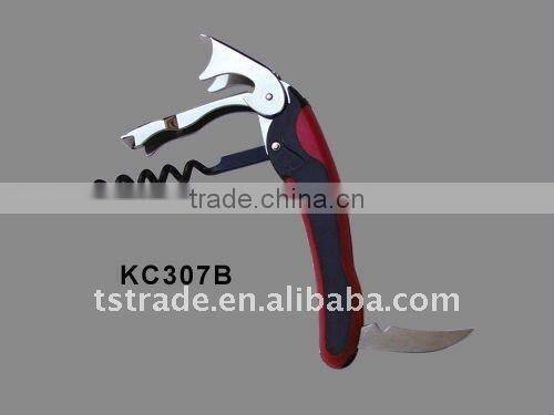 2014 new Stainless Steel Multi function Keychain wine bottle opener W1089C