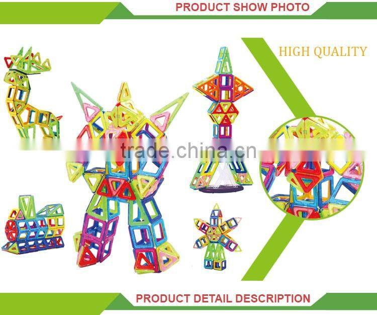 198PCS kids plastic building blocks diy magic magnetic bricks