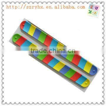 Colorful soft pvc ruler slap bracelet