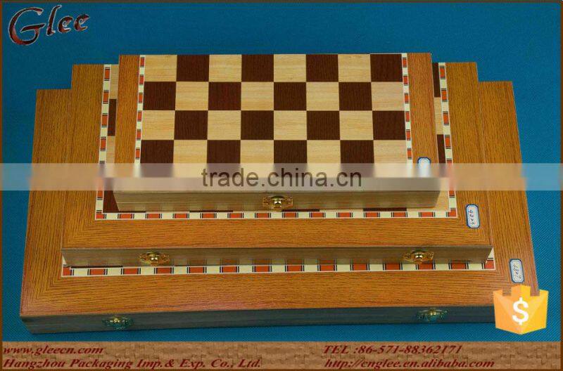 Professional wooden chess titans set/folded form and portable bamboo chess