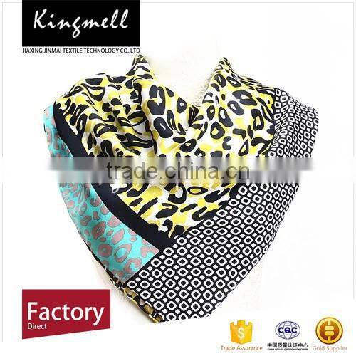 Colorful Digital Printed Silk Scarf for Ladies in Spring and Summer